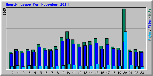 Hourly usage for November 2014