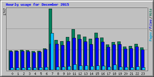 Hourly usage for December 2015