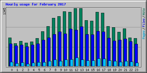 Hourly usage for February 2017