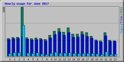 Hourly usage for June 2017