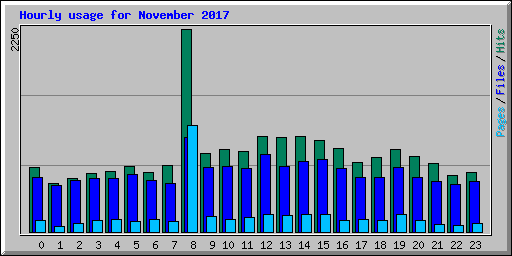 Hourly usage for November 2017