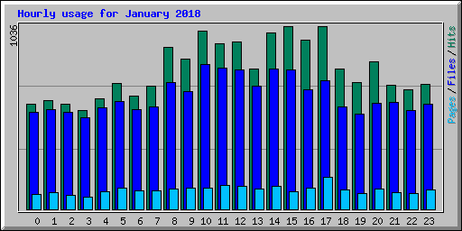 Hourly usage for January 2018