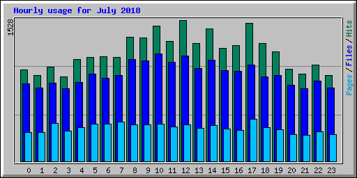 Hourly usage for July 2018